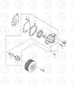 022 COOLING WATER PUMP M300-V (DE08TIS D114, Doosan