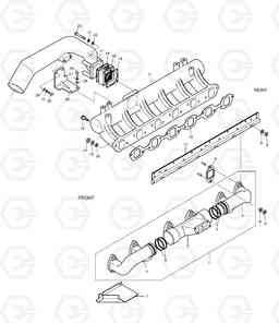 024 INTAKE & EXHAUST MANIFOLD M300-V (DE08TIS D114, Doosan