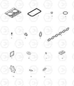 032 OVER HAUL GASKET KIT-TOP M300-V (DE08TIS D114, Doosan