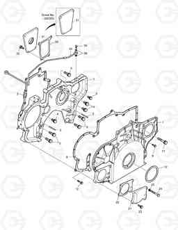 120 TIMING GEAR CASE SOLAR 470LC-V, Doosan