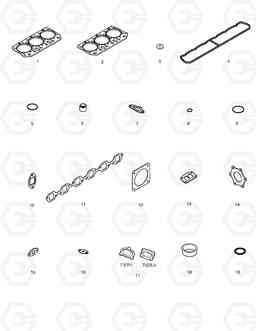 400 OVER HAUL GASKET KIT-TOP SOLAR 470LC-V, Doosan