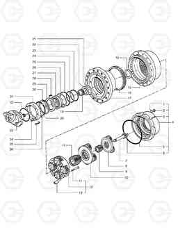 4220 TRAVEL REDUCTION GEAR SOLAR 470LC-V, Doosan