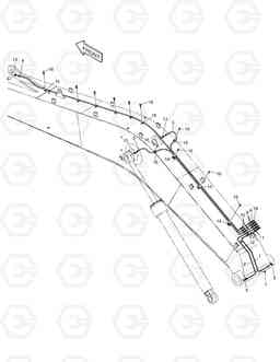 6610 LUBRICATION PIPING-11.0m BOOM SOLAR 470LC-V, Doosan