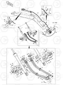 6640 LOCK VALVE PIPING-11.0m BOOM SOLAR 470LC-V, Doosan