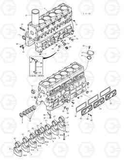 001 CYLINDER BLOCK SOLAR 180W-V, Doosan