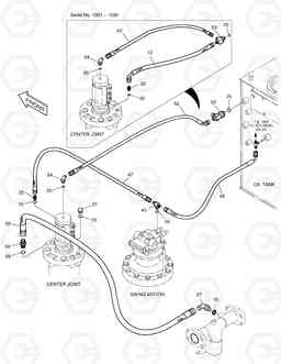 1240 OIL COOLER PIPING(3) SOLAR 180W-V, Doosan