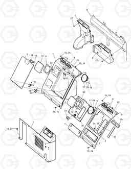 1550 HEATER COVER ASS'Y SOLAR 180W-V, Doosan