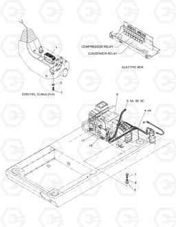 1880 COOLER & HEATER ASS'Y(1)-CABIN PART SOLAR 180W-V, Doosan