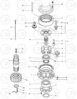 4150 SWING REDUCTION GEAR SOLAR 180W-V, Doosan