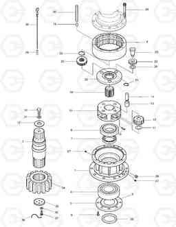 4151 SWING REDUCTION GEAR SOLAR 180W-V, Doosan