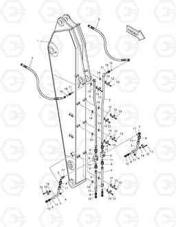 6680 ARM PIPING(2.6m)-ROTATION & TILTING SOLAR 180W-V, Doosan