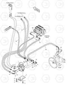 6731 MAIN PIPING-ROTATION & TILTING SOLAR 180W-V, Doosan