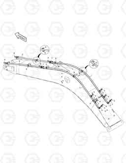 6740 BOOM PIPING-PE3C SOLAR 180W-V, Doosan