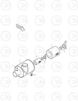 1115 AIR CLEANER TXL250-1, Doosan