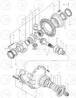 3330 FRONT DIFFERENTIAL GEAR TXL250-1, Doosan