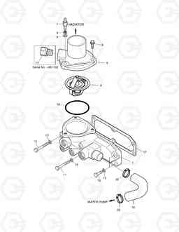 011 THERMOSTAT SOLAR 140W-V, Doosan