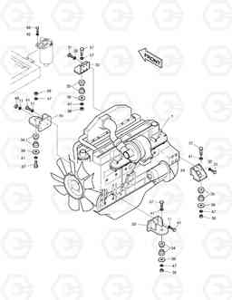 1110 ENGINE MOUNTING SOLAR 140W-V, Doosan