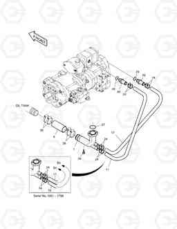 1220 OIL COOLER PIPING(1) SOLAR 140W-V, Doosan