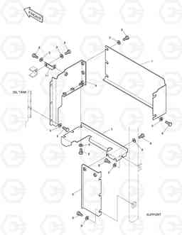 1690 BAFFLE ASS'Y(2) SOLAR 140W-V, Doosan