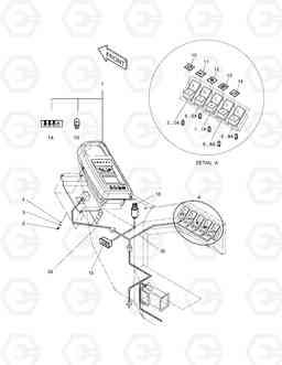 1750 ELECTRIC PARTS(1)-GAUGE & SWITCH PANEL SOLAR 140W-V, Doosan