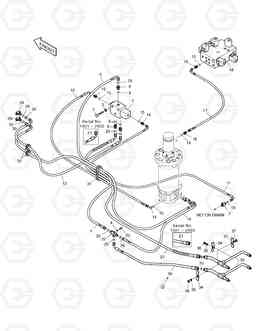 2190 DOZER & OUTRIGGER PIPING SOLAR 140W-V, Doosan