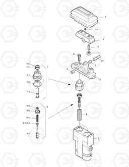 4350 PEDAL VALVE-ARTI.BOOM SOLAR 140W-V, Doosan