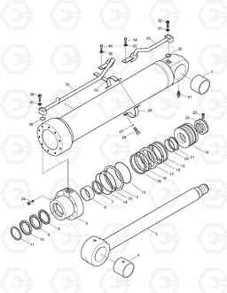 4380 BOOM CYLINDER-L.H SOLAR 140W-V, Doosan