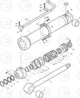 4530 BOOM CYLINDER(L.H)-L/V FOR ARTI.BOOM SOLAR 140W-V, Doosan