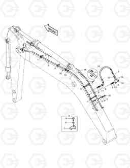 6440 BOOM PIPING-BOOM 4.6m(ONE WAY) SOLAR 140W-V, Doosan