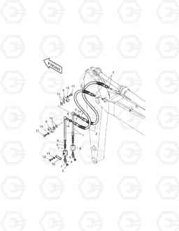 6470 ARM PIPING-ARM 2.5m(ONE WAY) SOLAR 140W-V, Doosan