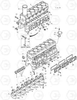 001 CYLINDER BLOCK MEGA200-V TONY, Doosan