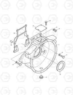 003 FLYWHEEL HOUSING MEGA200-V TONY, Doosan