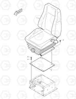 1140 SEAT ASS'Y SOLAR 030PLUS, Doosan