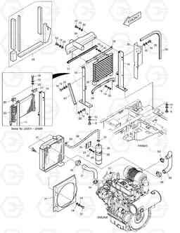 1261 ENGINE MOUNTING(2) - RADIATOR SOLAR 030PLUS, Doosan