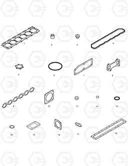 019 OVER HAUL GASKET KIT-TOP SOLAR 140-V, Doosan