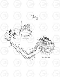 1250 MAIN PIPING(2)-SWING MOTOR SOLAR 140-V, Doosan