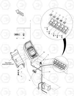 1680 ELECTRIC PARTS(1)-GAUGE & SWITCH PANEL SOLAR 140-V, Doosan