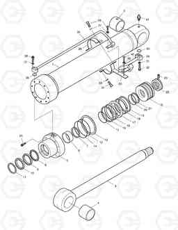 4250 BOOM CYLINDER-L.H SOLAR 140-V, Doosan