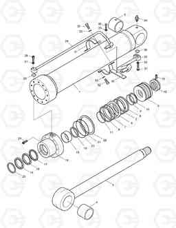 4300 BOOM CYLINDER(L.H)-DOZER SOLAR 140-V, Doosan