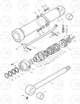 4350 ARM CYLINDER-ARM 2.1m SOLAR 140-V, Doosan