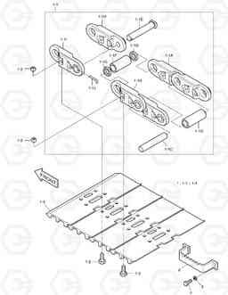 6330 TRACK SHOE ASS'Y-700G FOR STD. SOLAR 140-V, Doosan