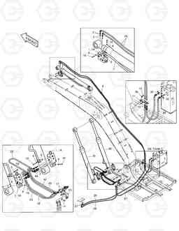 6650 LOCK VALVE PIPING-BOOM 4.6m-E.D SOLAR 140-V, Doosan