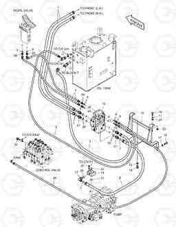 6750 MAIN PIPING-ROTATION & TILTING SOLAR 140-V, Doosan