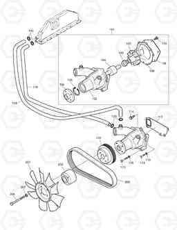 012 WATER PUMP & COOLING FAN SOLAR 225LL, Doosan