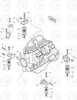 1110 ENGINE MOUNTING SOLAR 225LL, Doosan