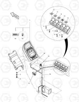 1710 ELECTRIC PARTS(1)-GAUGE & SWITCH PANEL SOLAR 225LL, Doosan