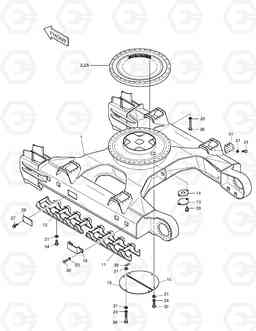 2100 TRACK FRAME SOLAR 225LL, Doosan