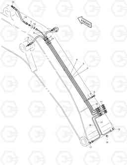 6190 LUBRICATION PIPING SOLAR 225LL, Doosan