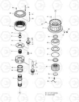 4140 SWING REDUCTION GEAR SOLAR 300LL, Doosan