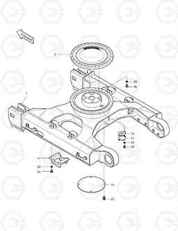 2100 TRACK FRAME TXC 225LC-1, Doosan